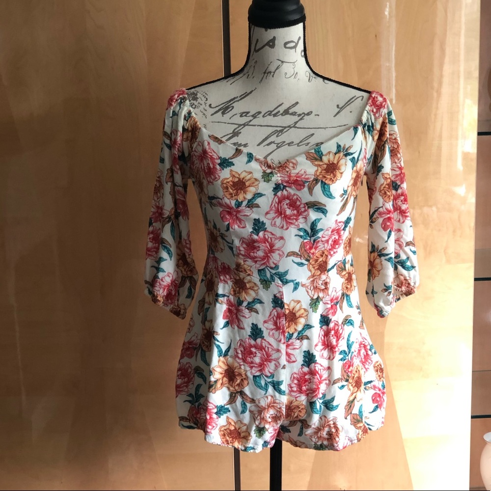 Floral forever 21 romper
